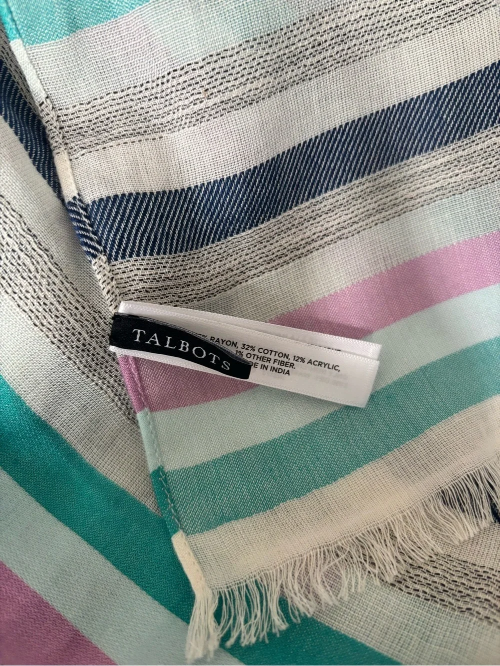 Pastel Stripe Oblong Scarf
